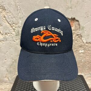 Orange County Choppers Navy Blue Orange Embroidered Logo Baseball Cap Hat OSFM